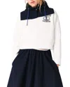 Maje Sailor Print Sweatshirt In Multi
