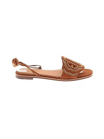 Pre-owned Maje Sandals In Tan