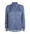 Maje Womens Bleus Bandana-print Long-sleeve Woven Shirt In Blue