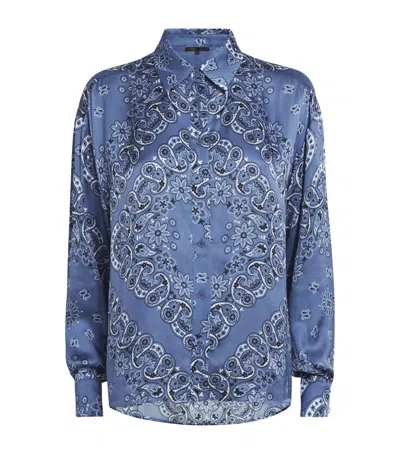 MAJE SATIN BANDANA PRINT SHIRT