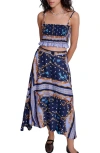 MAJE MAJE SATIN-EFFECT PATTERNED SHORT SKIRT