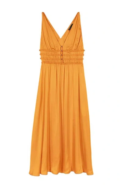 MAJE MAJE SATIN-LOOK MAXI DRESS