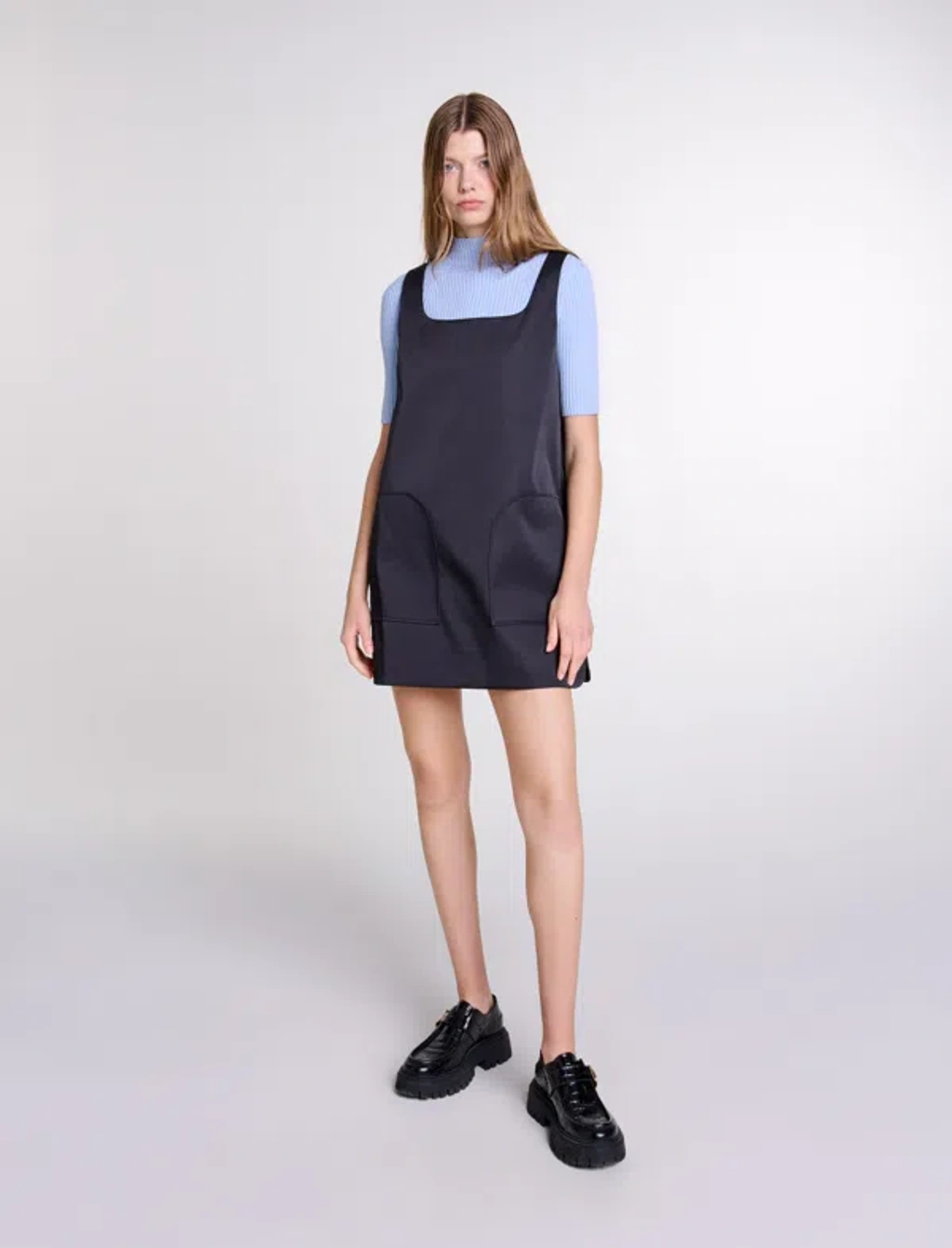 sachin and babi light blue dress Pinafore dress made of organic canvas main image 0