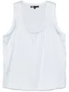 Maje Satin Tank Top In Blue