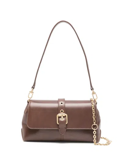 Maje Schultertasche Mit Schnalle In Brown