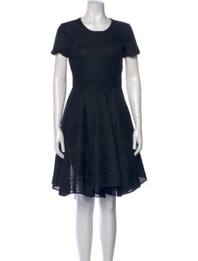 Pre-owned Maje Scoop Neck Knee-length Dress In Black
