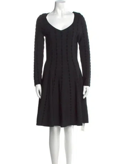 Pre-owned Maje Scoop Neck Knee-length Dress W/ Tags In Black