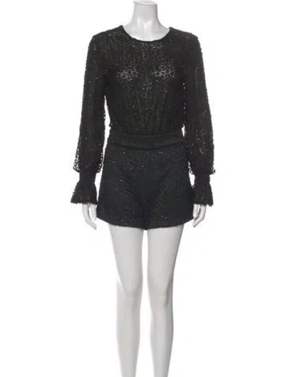 Pre-owned Maje Scoop Neck Mini Dress In Black