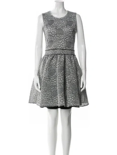 Pre-owned Maje Scoop Neck Mini Dress In Blue