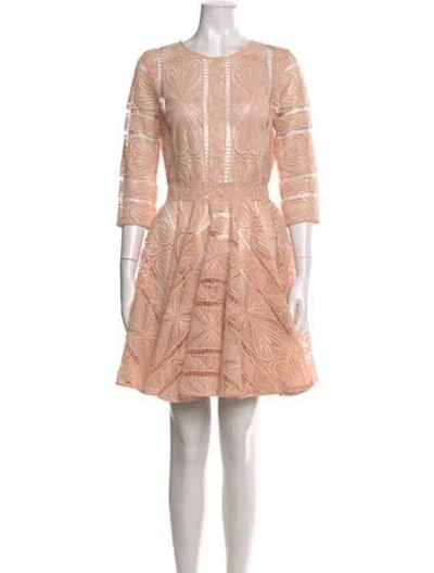 Pre-owned Maje Scoop Neck Mini Dress In Pink