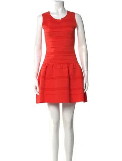 Pre-owned Maje Scoop Neck Mini Dress W/ Tags In Multi