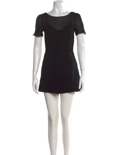 Pre-owned Maje Scoop Neck Romper In Black