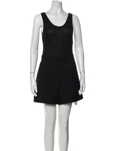 Pre-owned Maje Scoop Neck Romper In Black