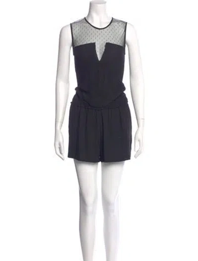 Pre-owned Maje Scoop Neck Romper In Blue