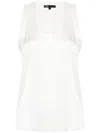 Maje Scoop-neck Satin Tank Top In Neutrals