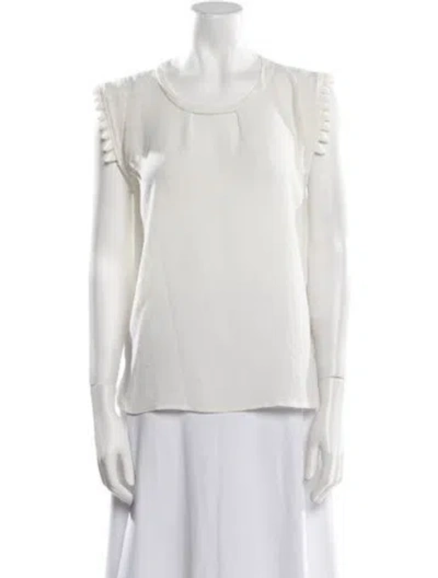 Pre-owned Maje Scoop Neck Sleeveless Blouse In Neutral