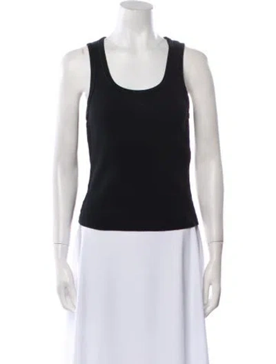 Pre-owned Maje Scoop Neck Sleeveless Top In Black