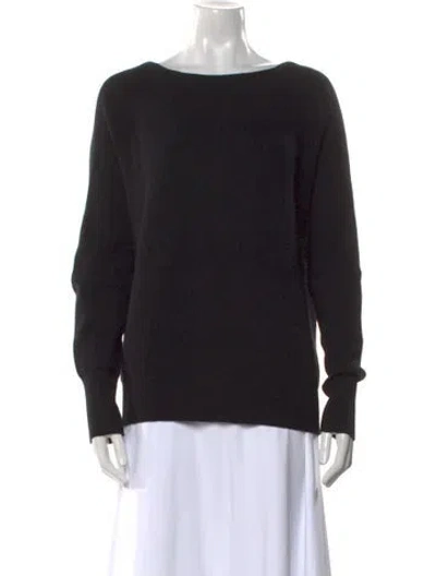 Pre-owned Maje Scoop Neck Sweater In Black