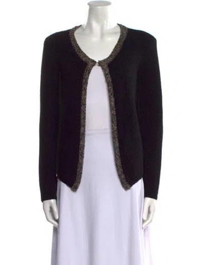 Pre-owned Maje Scoop Neck Sweater In Black