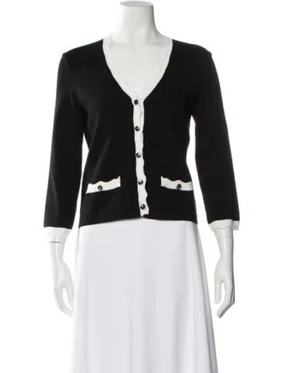 Pre-owned Maje Scoop Neck Sweater In Black