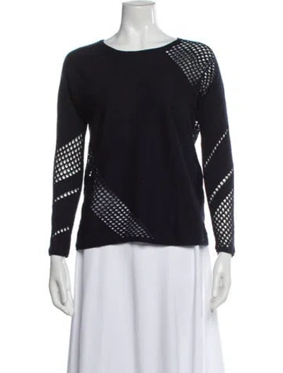 Pre-owned Maje Scoop Neck Sweater In Blue