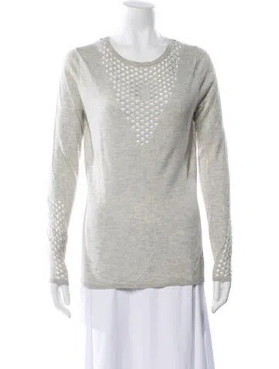 Pre-owned Maje Scoop Neck Sweater In Gray