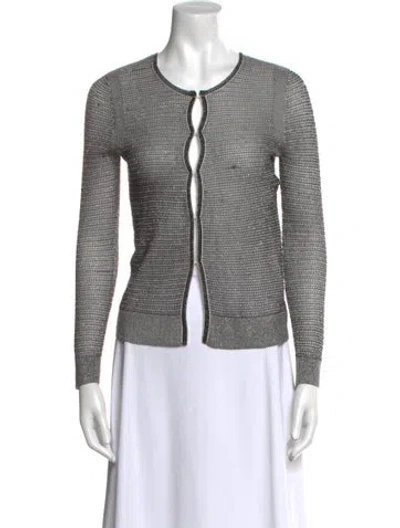 Pre-owned Maje Scoop Neck Sweater In Gray