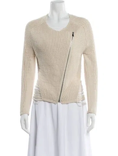 Pre-owned Maje Scoop Neck Sweater In Neutral