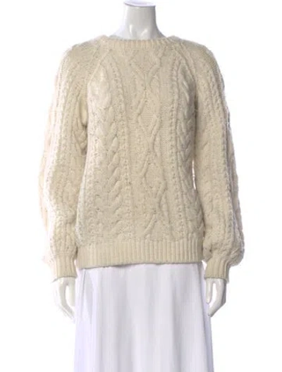 Pre-owned Maje Scoop Neck Sweater In Neutral