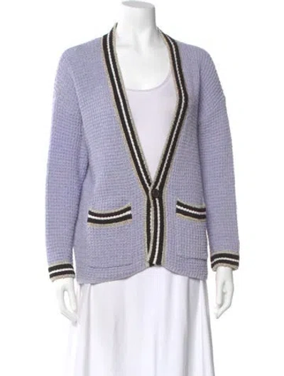 Pre-owned Maje Scoop Neck Sweater In Purple