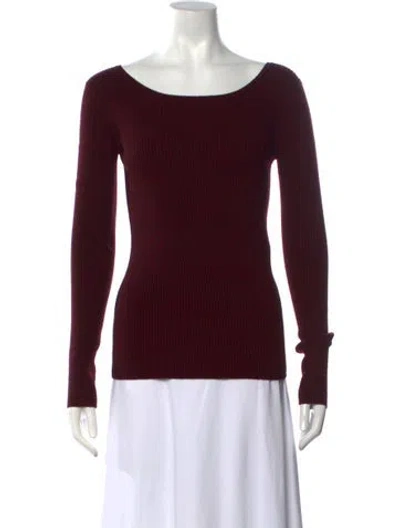 Pre-owned Maje Scoop Neck Sweater In Red