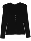 Maje Scoop-neck Top In Black