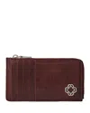 Maje Selma Leather Cardholder In Burgundy