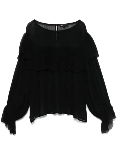 Maje Semi-transparentes Oberteil In Black
