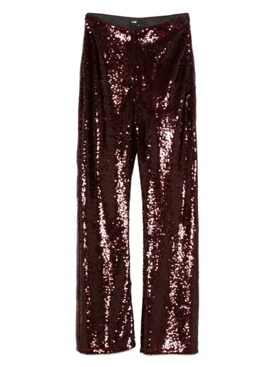 Maje Hose Mit Pailletten In Brown