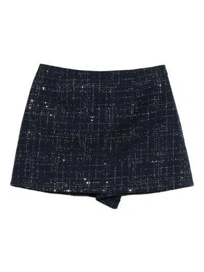 Maje Sequin-embellishment Short Shorts In Blue