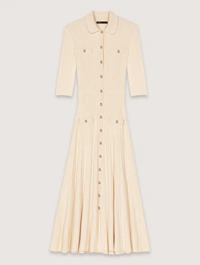 MAJE SEQUIN KNIT MIDI DRESS