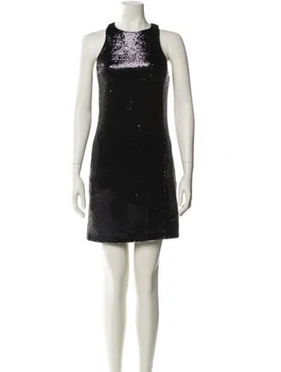 Pre-owned Maje Sequin Mini Dress In Black