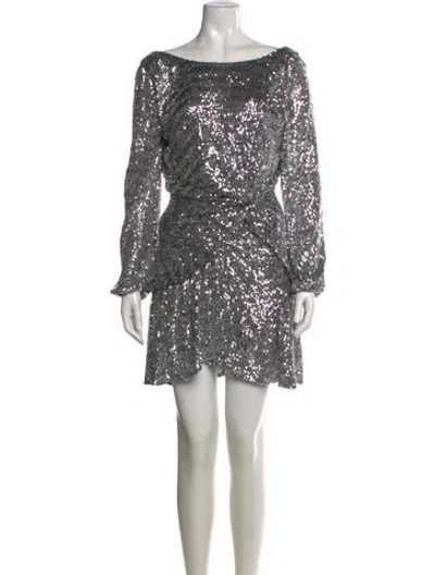 Pre-owned Maje Sequin Mini Dress In Multi