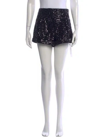 Pre-owned Maje Sequin Mini Shorts In Black