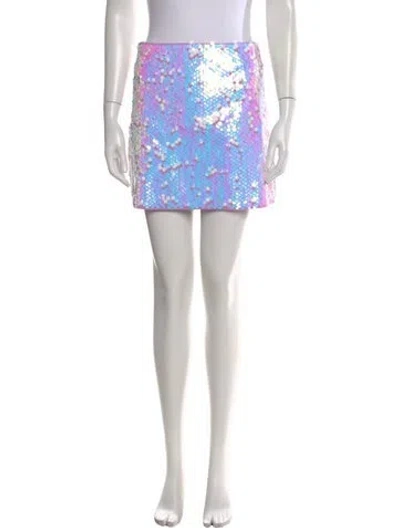Pre-owned Maje Sequin Mini Skirt In Black