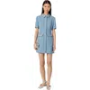 Maje Sequin Tweed Short Dress In Blue