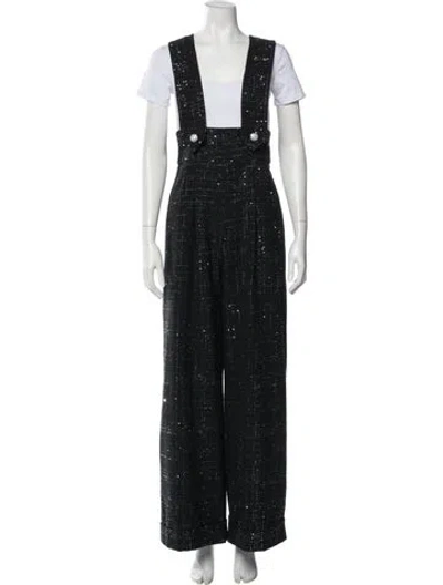 Pre-owned Maje Sequin Wide Leg Pants W/ Tags In Black