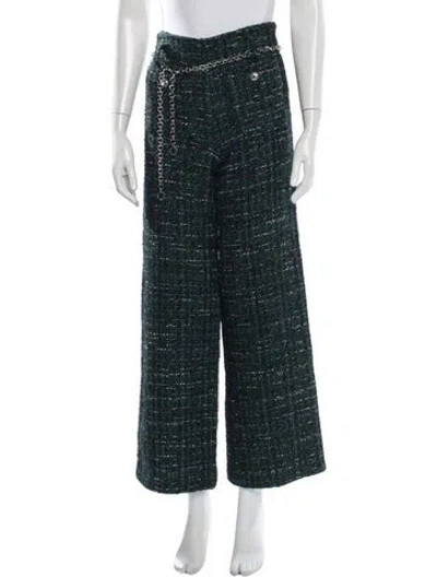 Pre-owned Maje Sequin Wide Leg Pants W/ Tags In Green