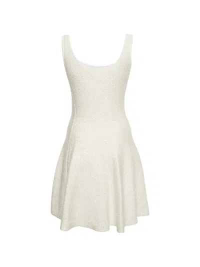 Pre-owned Maje Sequin-embellished A-line Dress In White
