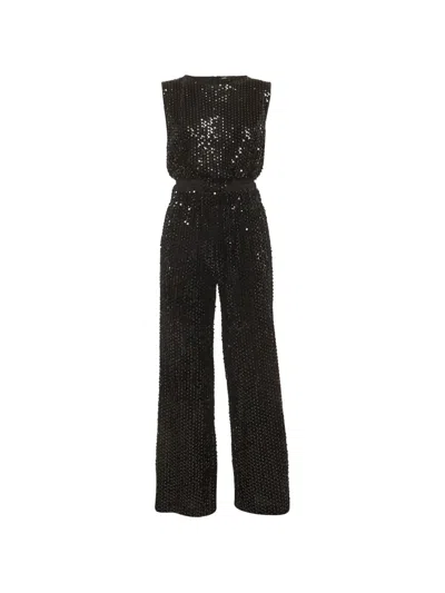 Pre-owned Maje Sequin-embellished Velvet Trousers Set In Black