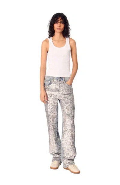 MAJE MAJE SEQUINNED JEANS