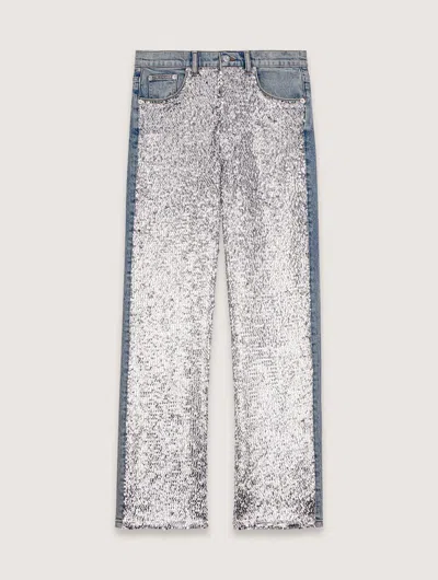 MAJE SEQUINNED JEANS