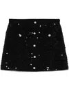 Maje Sequinned Mini Skirt In Black