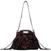 Maje Sequinned Miss M Mini Bag In Brown